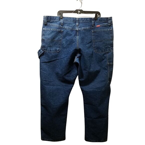 Wrangler Carpenter Jeans Men’s 44X30 Blue Stretch Denim - Picture 2 of 6